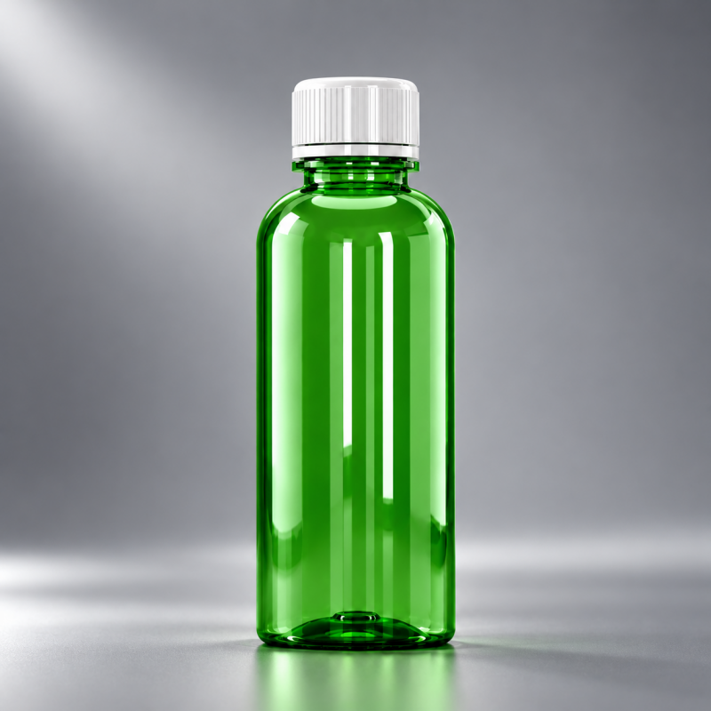 Flacon PET 200 ml,  filet 28 mm – PCO 1810, cu capac alb