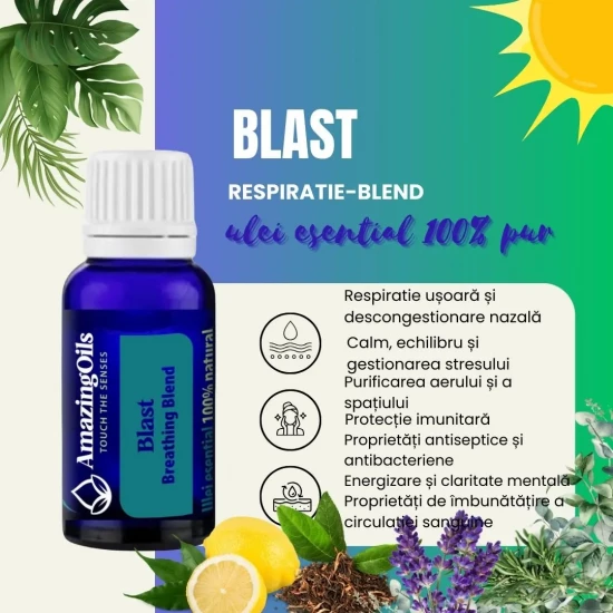 BLAST Amestec de uleiuri esentiale100 % pur -15 ml