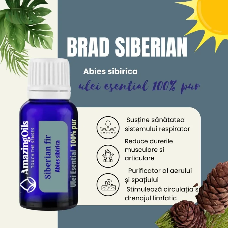 BRAD SIBERIAN-ulei esential100% pur-SIBERIAN FIR (Abies sibirica)-15ml