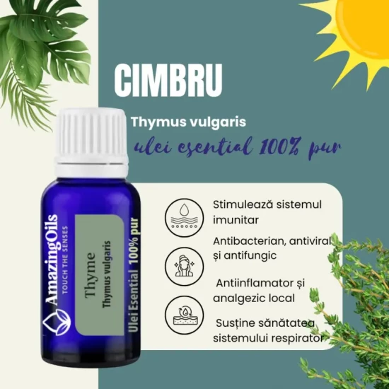 CIMBRU- Ulei esential 100% pur - THYME OIL (Thymus vulgaris) -15ml