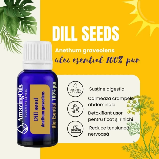SEMINTE DE MARAR-ulei esential 100% pur -DILL SEED (Anethum graveolens)-15ml SEMINTE DE MARAR-ulei esential 100% pur -DILL SEED (Anethum graveolens)-15ml