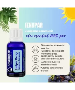  IENUPAR-Ulei  esential 100% pur  - JUNIPER BERRY (Juniperus communis) 15 ml