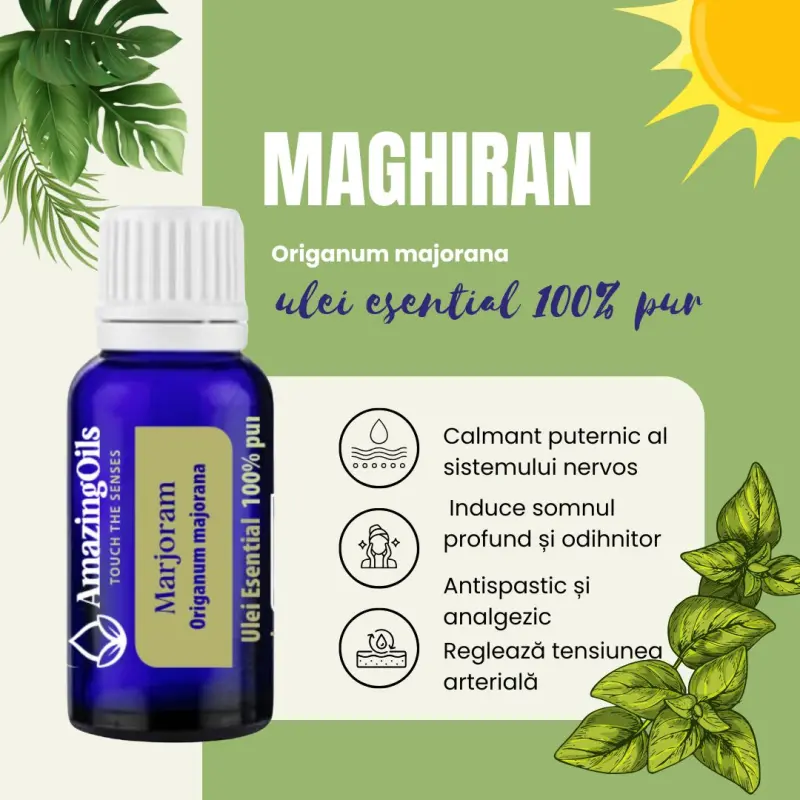 MAGHIRAN-Ulei esential 100% pur-MARJORAM oil(Origanum majorana) -15ml
