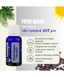  PIPER NEGRU-Ulei esential 100% pur - BLACK PEPPER OIL (Piper nigrum) 5ml