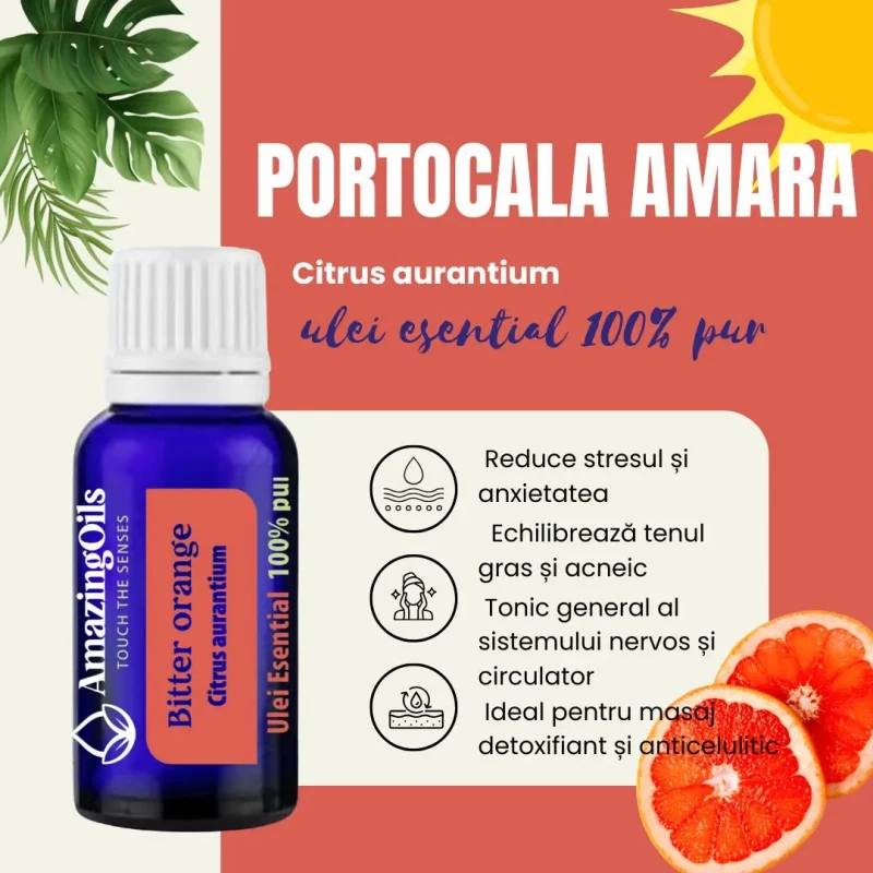 PORTOCALA AMARA-ulei esential 100%pur-BITTER ORANGE(Citrus aurantium)-15ml