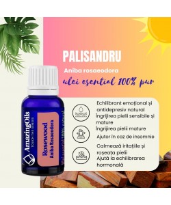 PALISANDRU -Ulei esential 100% pur -  ROSEWOOD (Aniba Rosaeodora)   15 ml