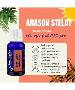 ANASON STELAT - Ulei esential 100% pur - STAR ANISE OIL (Illicium verum) 5 ml