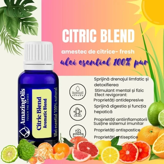  CITRIC BLEND Amestec de uleiuri esentiale 100% PUR  15ml