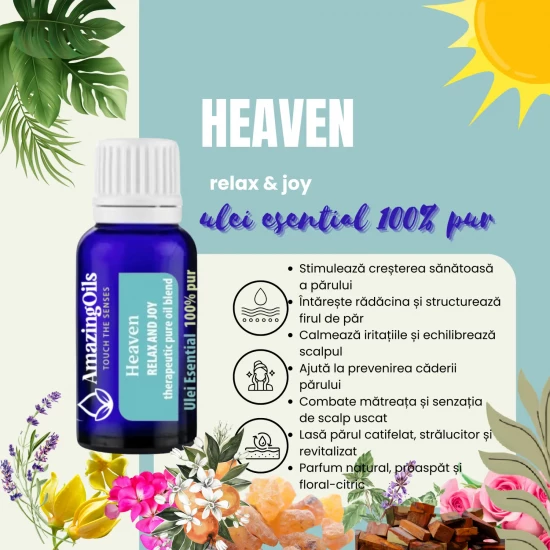 HEAVEN- relaxare si bucurie-RELAX AND JOY-blend de uleiuri esentiale 100%pur-15ml