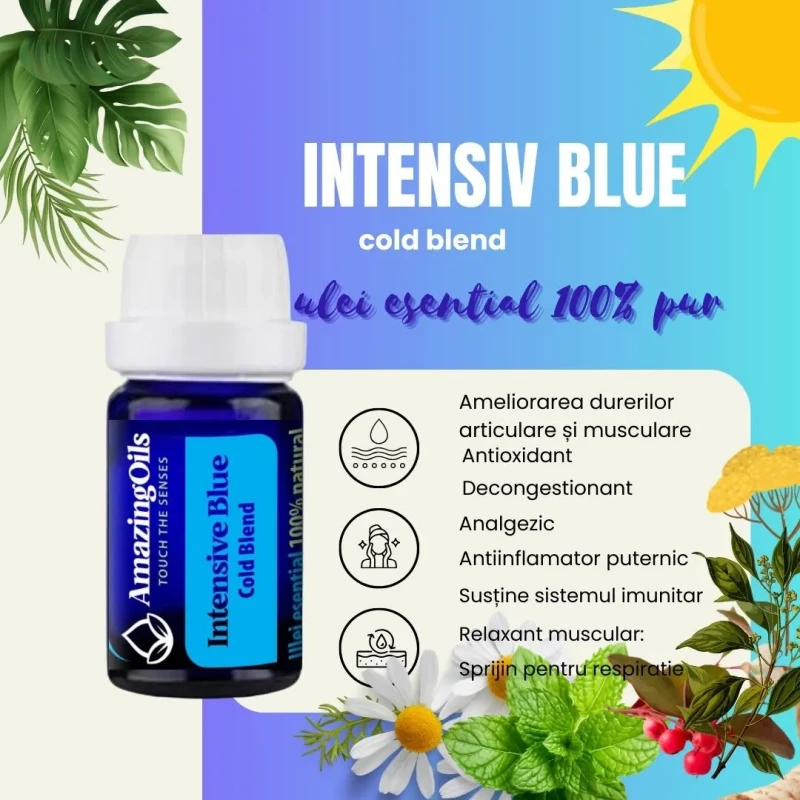  INTENSIVE BLUE Amestec de uleiuri esentiale 100% pur - 5 ml 