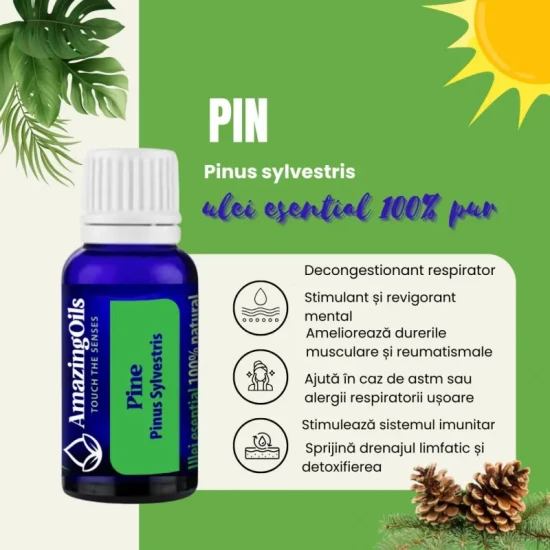 PIN -Ulei esential 100% pur - PINE (Pinus sylvestris) 15 ml