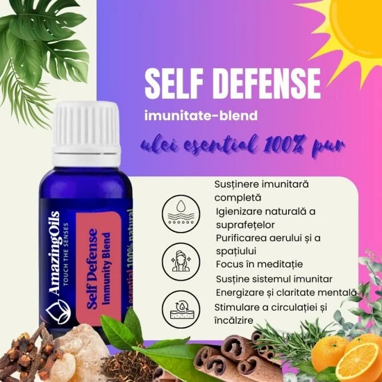  SELF DEFENCE-Amestec de uleiuri esentiale 100% pur- pentru imunitate-15 ml 