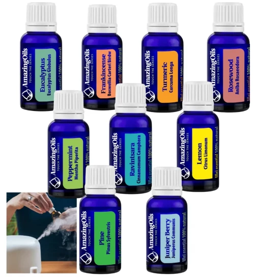 SET 9 uleiuri esentiale 100% PUR+ difuzor mic -15 ml fiecare   >NR#2