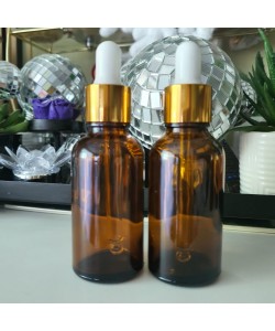 Set 2 sticle cu pipeta aurie 30 ml