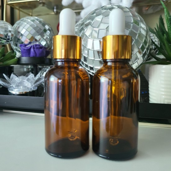 Set 2 sticle cu pipeta aurie 30 ml