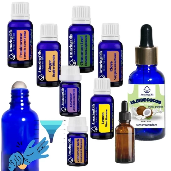 SET  cadou cu uleiuri esentiale IMUNITATE-7 uleiuri esentiale-85ml