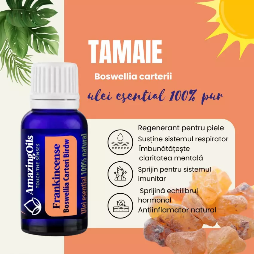  TAMAIE -Ulei esential 100% pur -  FRANKINCENSE (Boswellia Carteri Birdw) -15ml