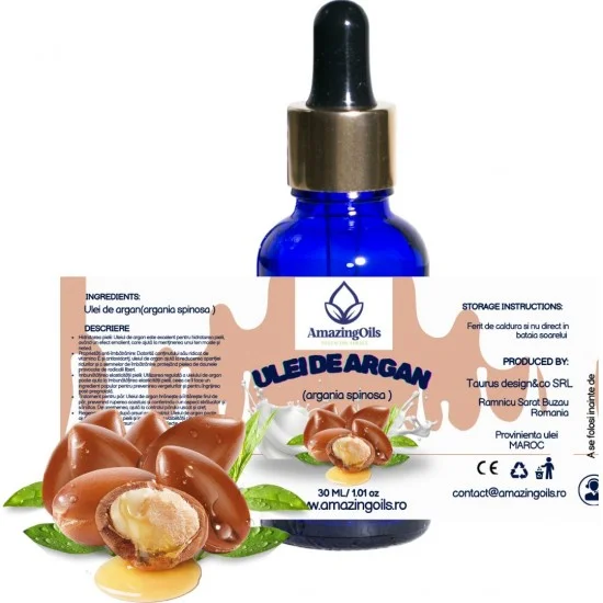 ARGAN-   Ulei  virgin- (argania spinosa ) sticla cu pipeta 30ml