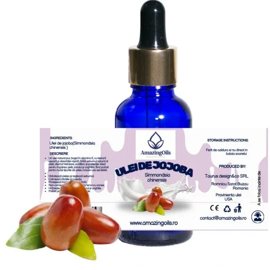  JOJOBA -   Ulei  virgin-(Simmondsia chinensis )  sticla cu  pipeta 30 ml