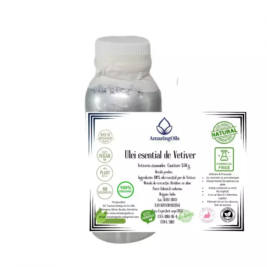 VETIVER -Ulei esential 100% pur - VETIVER (Chrysopogon zizanioides)250g/500g