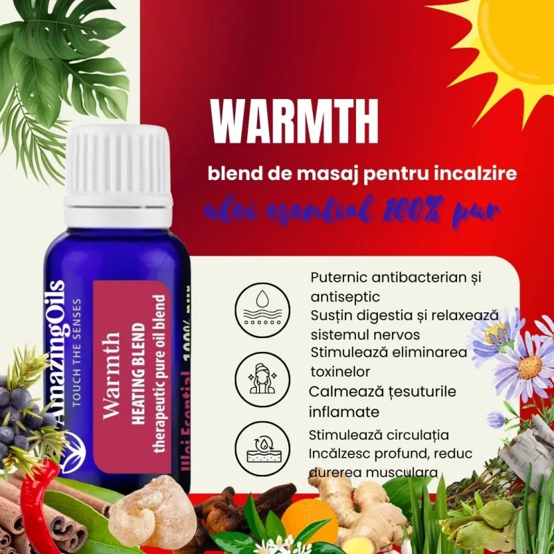 WARMTH-amestec pentru incalzire-HEATING BLEND- pur oil blend-15ml
