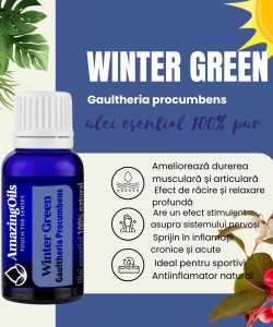  WINTERGREEN  -Ulei esential 100% pur - (Gaultheria Procumdens ) 15ml