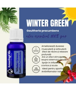  WINTERGREEN  -Ulei esential 100% pur - (Gaultheria Procumdens ) 15ml