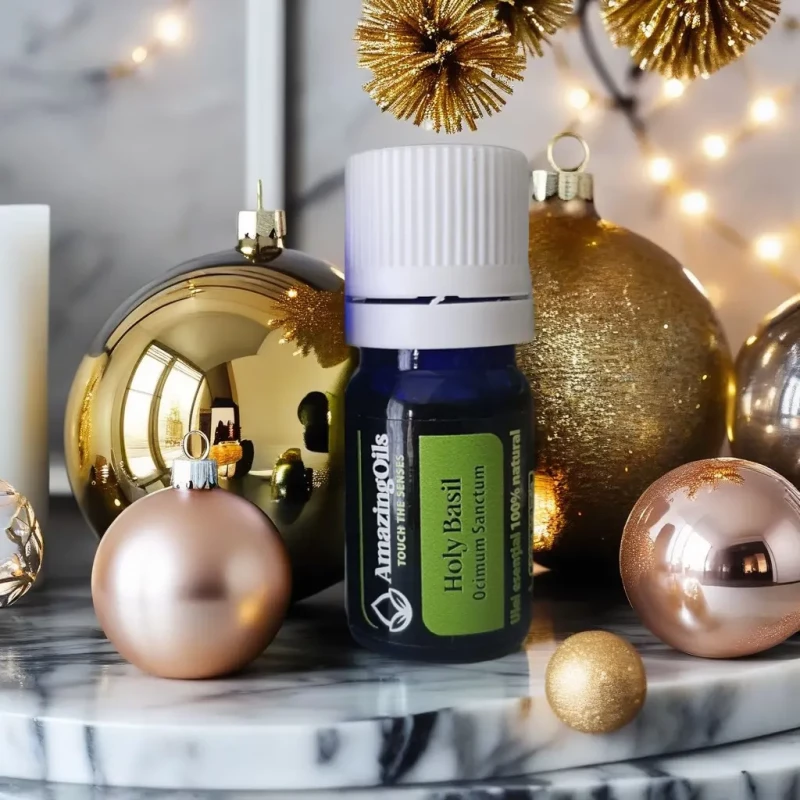   BUSUIOC SFANT-Ulei esential 100% pur -HOLY BASIL  (Ocimum sanctum)  5 ml 