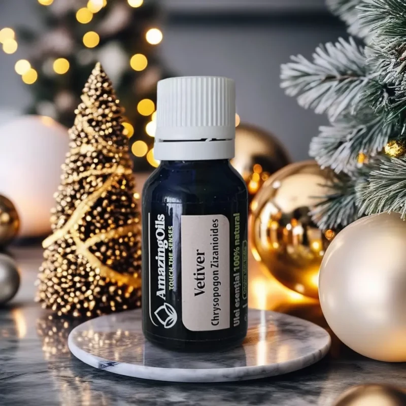 VETIVER -Ulei esential 100% pur -  VETIVER  (Chrysopogon zizanioides) 15 ml 