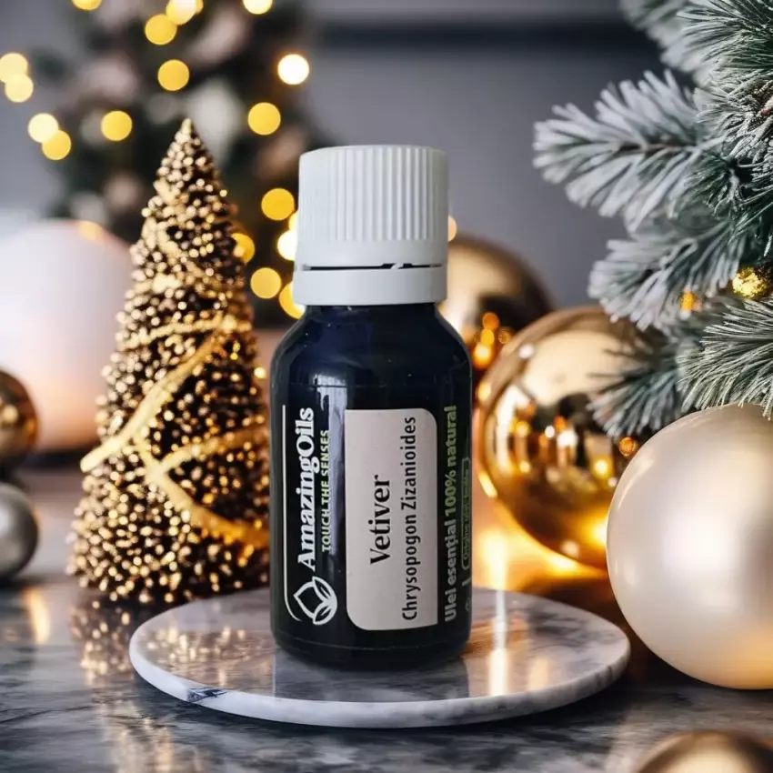 VETIVER -Ulei esential 100% pur -  VETIVER  (Chrysopogon zizanioides) 15 ml 