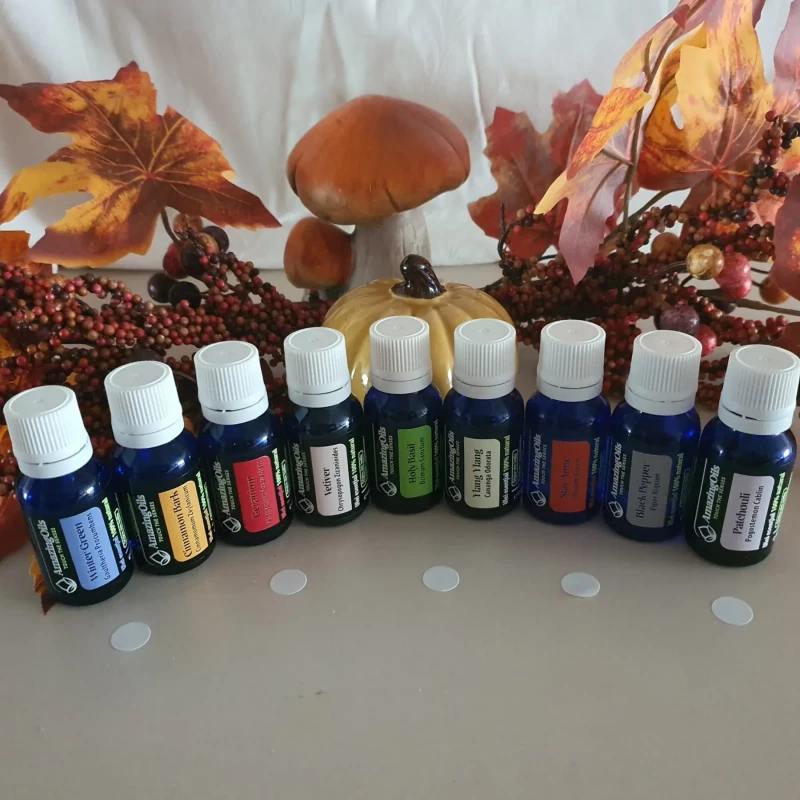 SET 9 uleiuri esentiale  100% PUR +difuzor mic-15 ml  fiecare cu difuzor mic -STAR