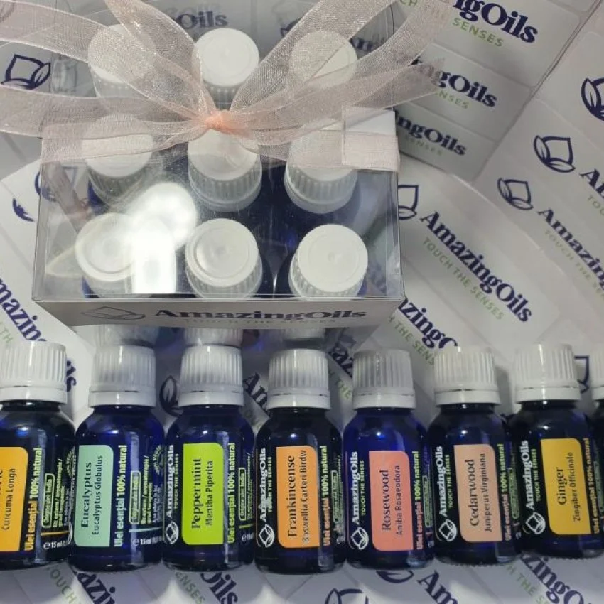 SET 9 uleiuri esentiale 100% PUR -15 ml fiecare cu difuzor mic  >NR#3
