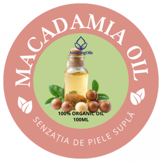  MACADAMIA - Ulei  virgin- (Macadamia Integrifolia ) sticla cu pipeta 100ml
