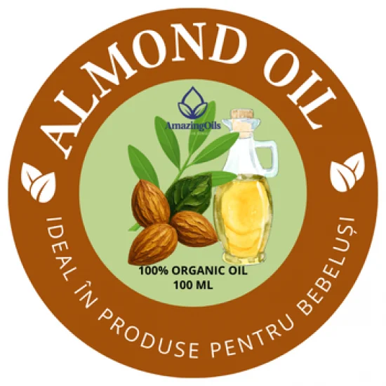 MIGDALE DULCI - Ulei  virgin-  (Prunus amygdalus dulcis ) sticla cu pipeta 100ml