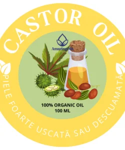 RICIN-Ulei presat la rece, organic (Ricinus communis)-sticla cu pipeta100ml