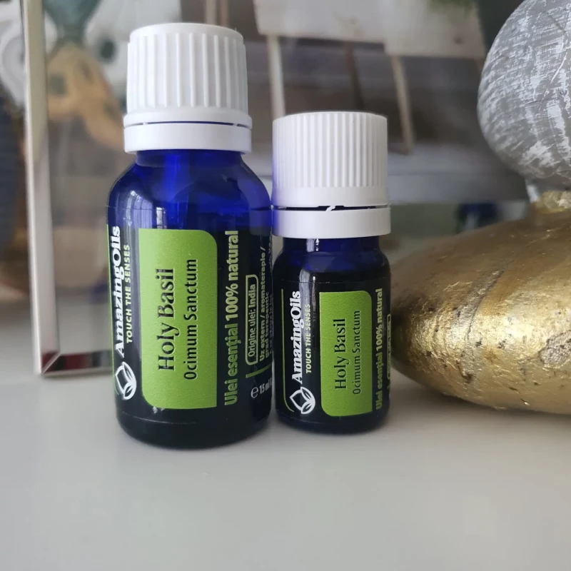   BUSUIOC SFANT-Ulei esential 100% pur -HOLY BASIL  (Ocimum sanctum)  5 ml 